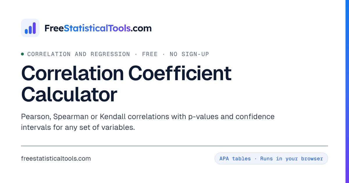 Measure Process In Excel Correlation Calculator: Pearson, Spearman, Kendall