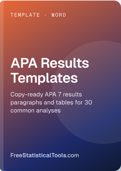 APA Results Templates cover