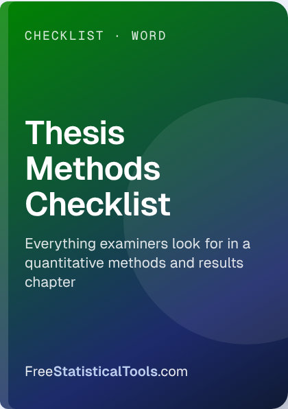 Thesis Methods Checklist cover