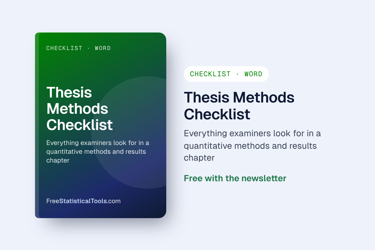 Thesis Methods Checklist cover